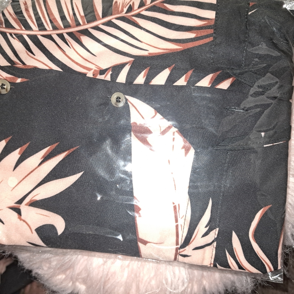 Black Boho Geometric Print Button Drawstring Batw… - image 8